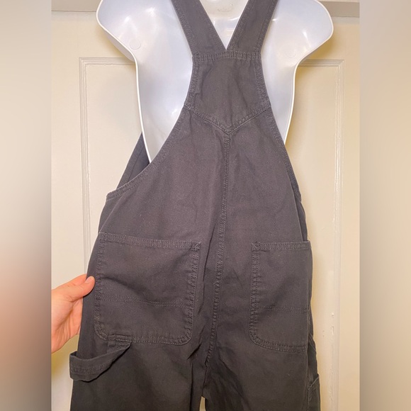 EUC VANS Ground Work Black 100% Cotton Canvas Overalls Bibs - Picture 12 of 16